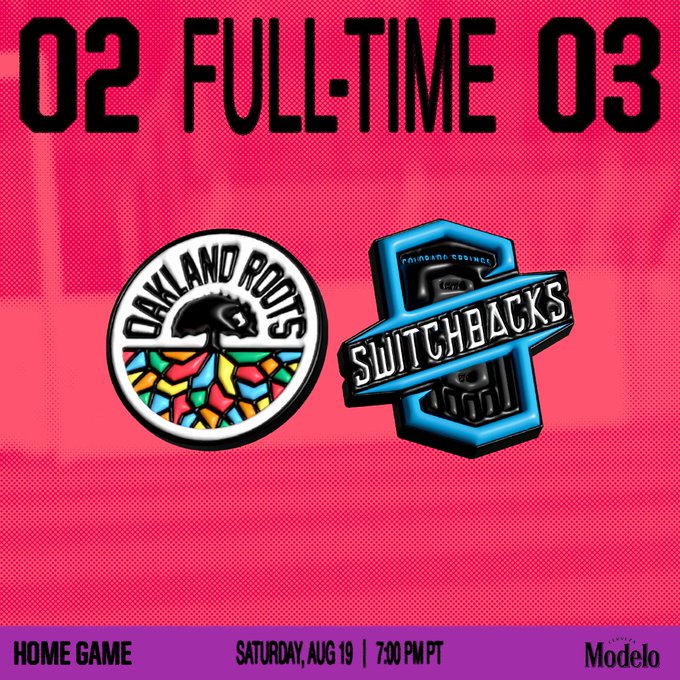 Oakland Roots Lose 3-2 To Colorado Springs Switchbacks After Two Weeks Off  – Sports Radio Service